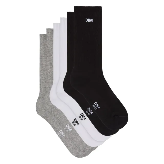 DIM calzini corti donna sport cotone x3 traspiranti