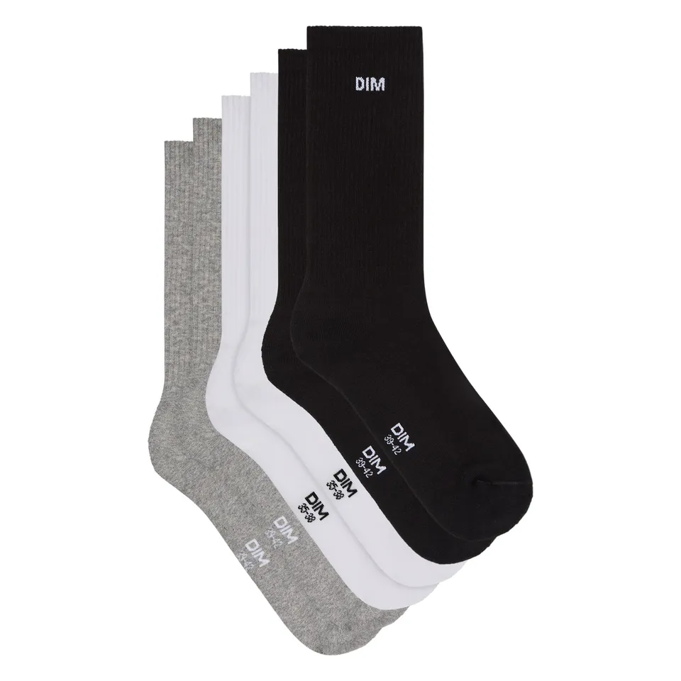 DIM calzini corti donna sport cotone x3 traspiranti