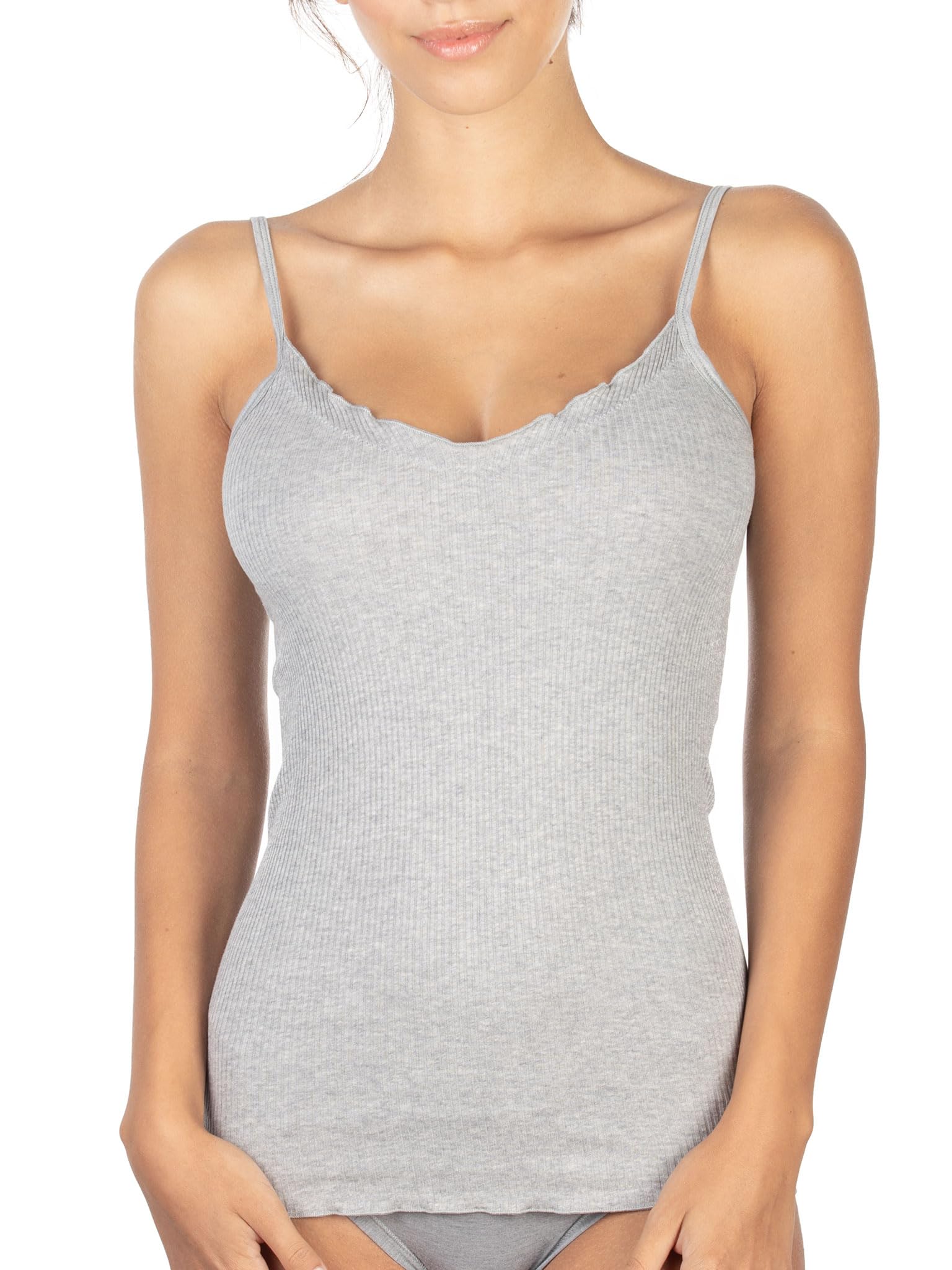 Egi 601 Canotta Donna Spalla Stretta Bianco Cotone