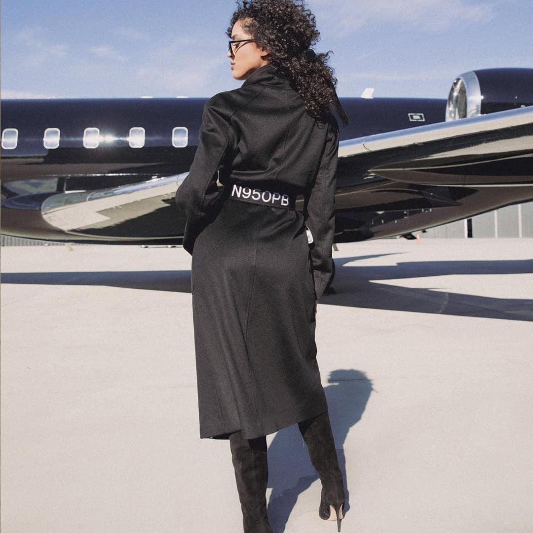 Playboy Belted cappotto vestaglia lana nero con cintura