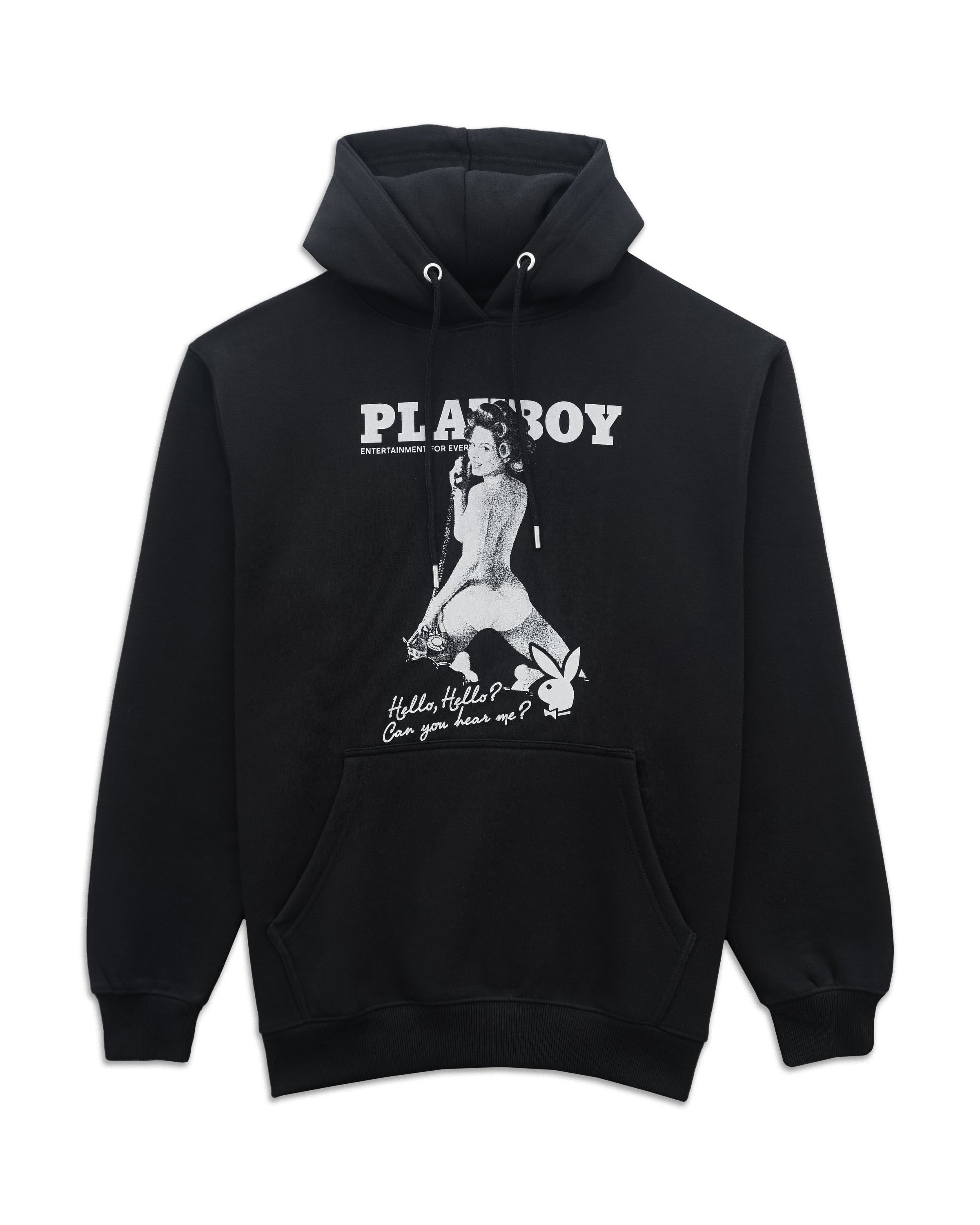 Playboy Seduction felpa cappuccio unisex cotone nera