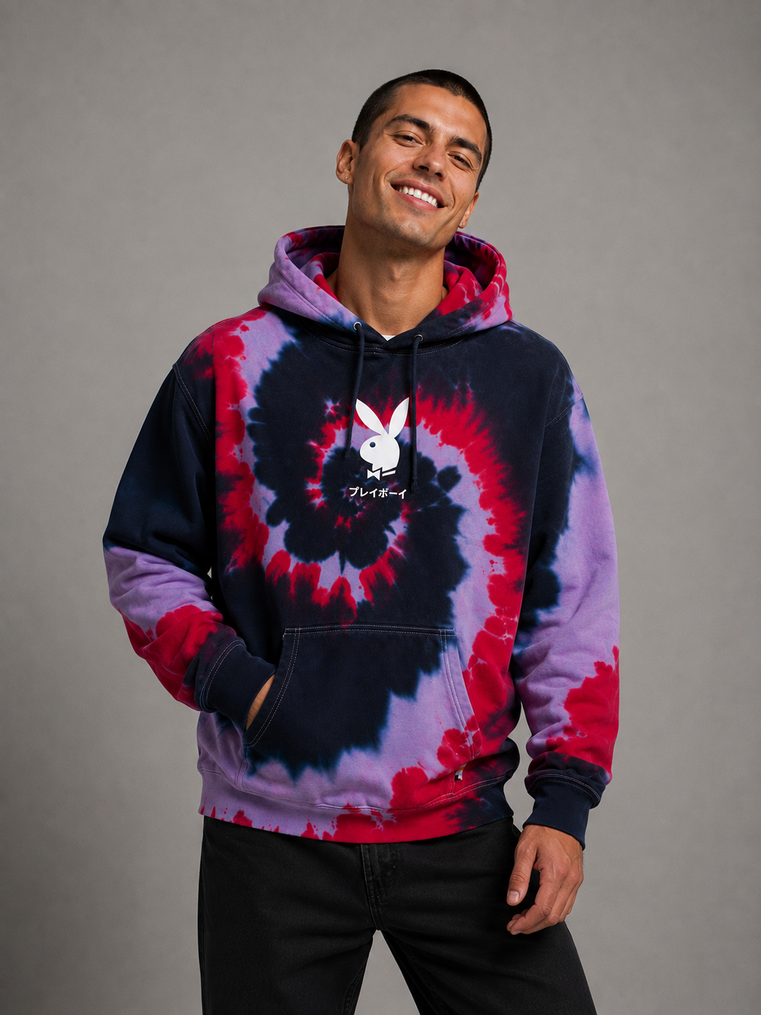 Playboy Tokyo Club felpa tie-dye viola Purple Passion