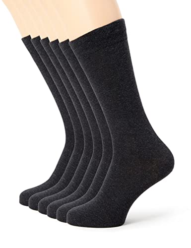 DIM Cotone Calzini Uomo 39-42 6 Paia Grigio Morbido