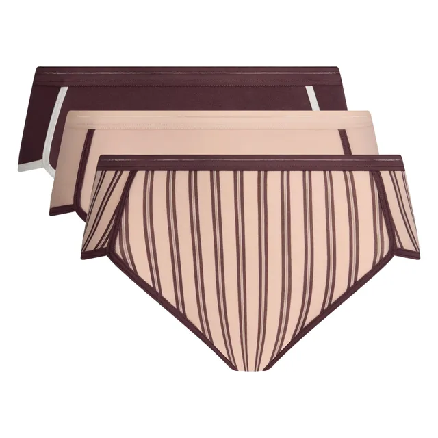 DIM Ines de la Fressange Shorty Cotone Slip 3 Pezzi Rosa