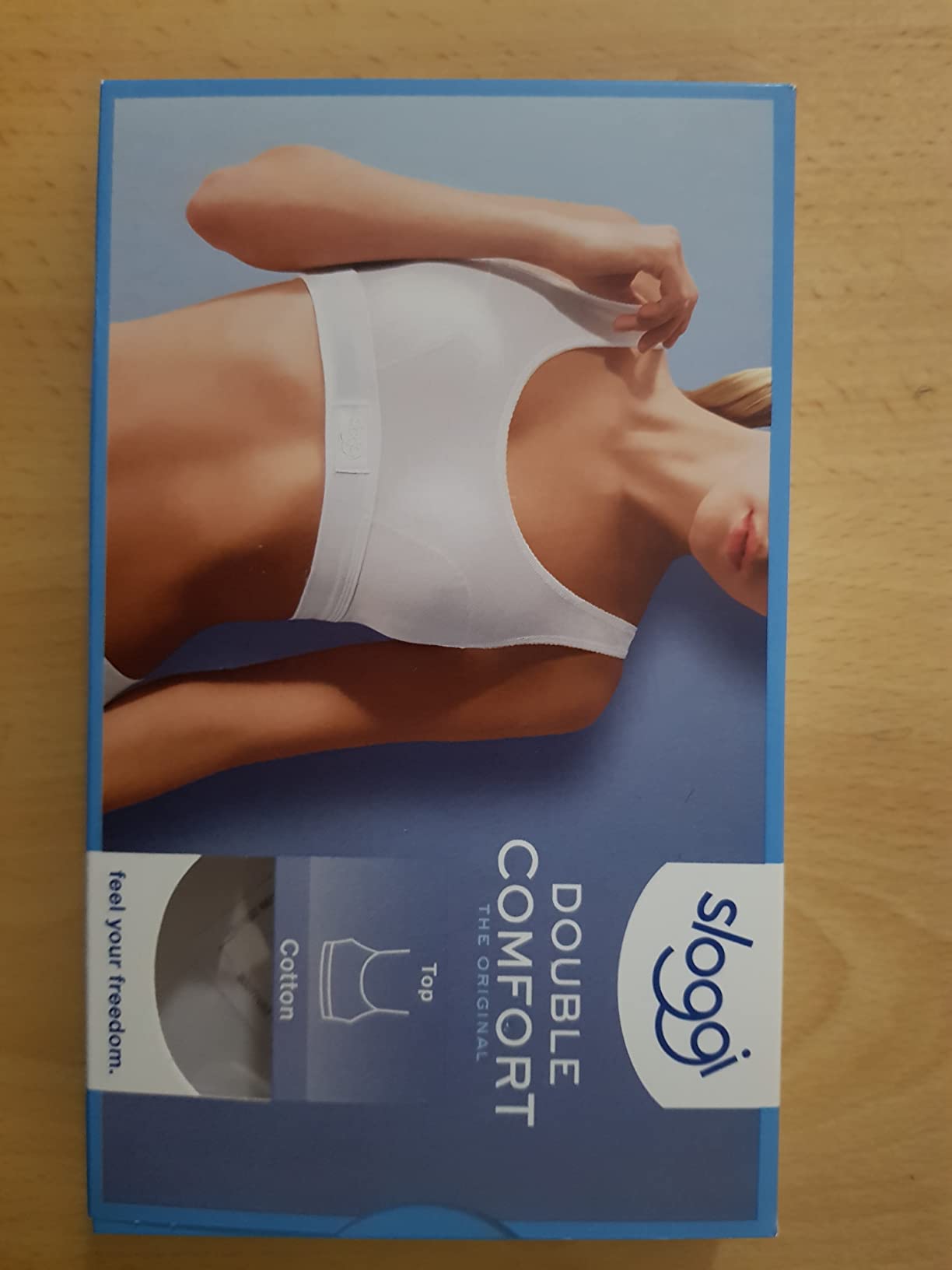 Sloggi Double Comfort Top Reggiseno Donna Bianco cotone morbido