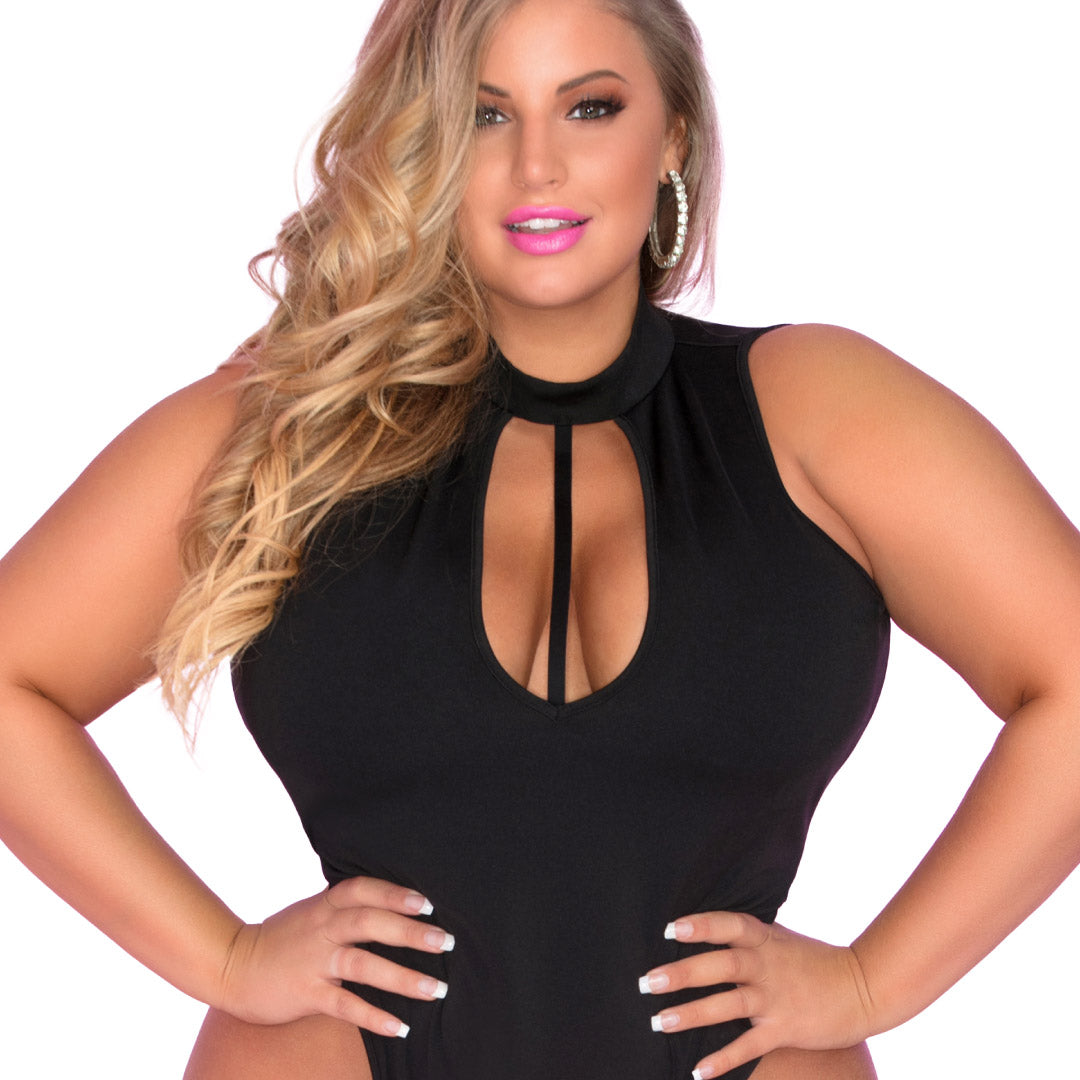 René Rofé Taking Risks Choker body nero 1X/2X coppe scoperte