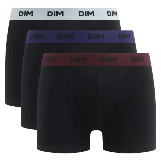 DIM Mix and Colors Boxer Uomo x3 Cotone Elasticizzato
