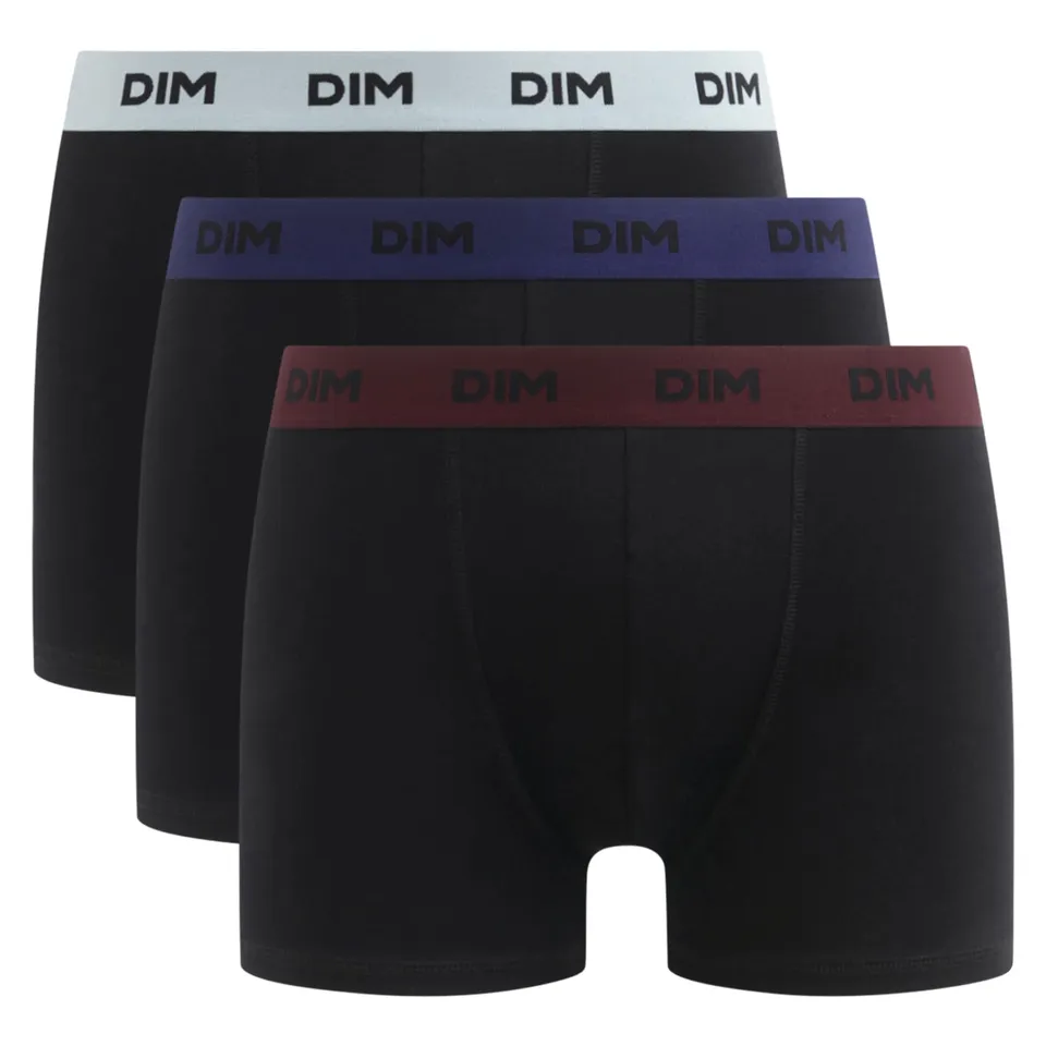 DIM Mix and Colors Boxer Uomo x3 Cotone Elasticizzato