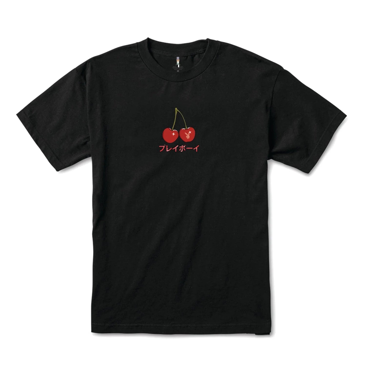 Playboy Tokyo Club Cherry Martini t-shirt nera cotone