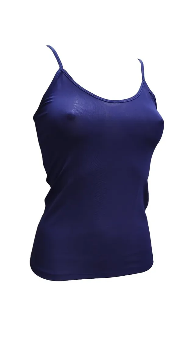 Egi Micromodal 1130 top blu S spalla stretta