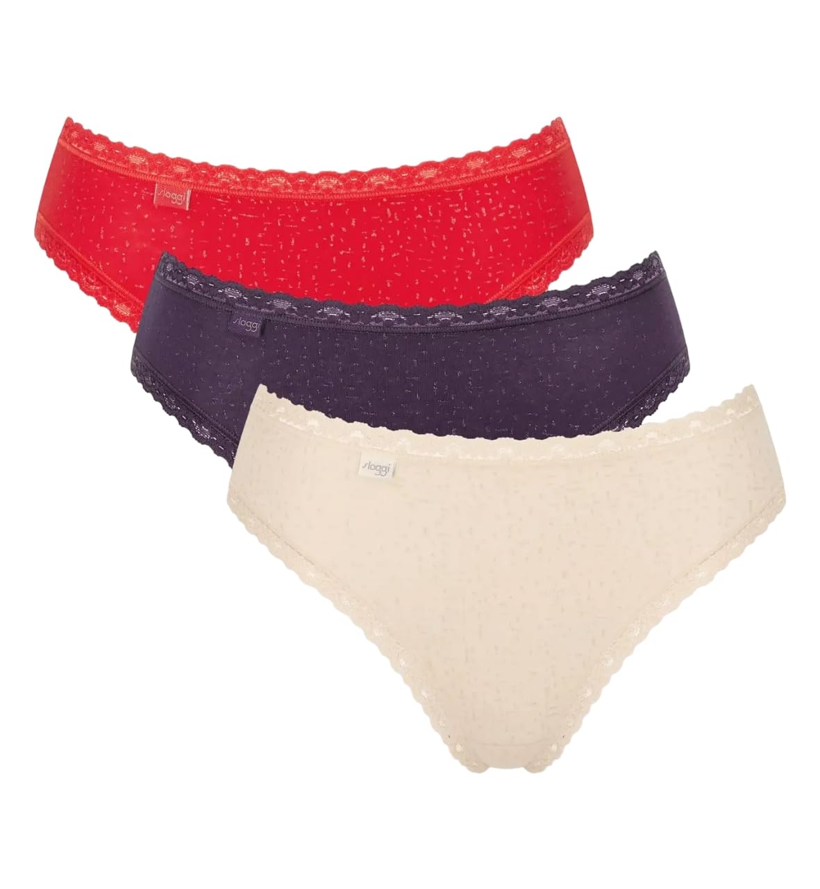 Sloggi 24/7 Weekend Tai Slip Donna 3 Pezzi Cotone Elasticizzato