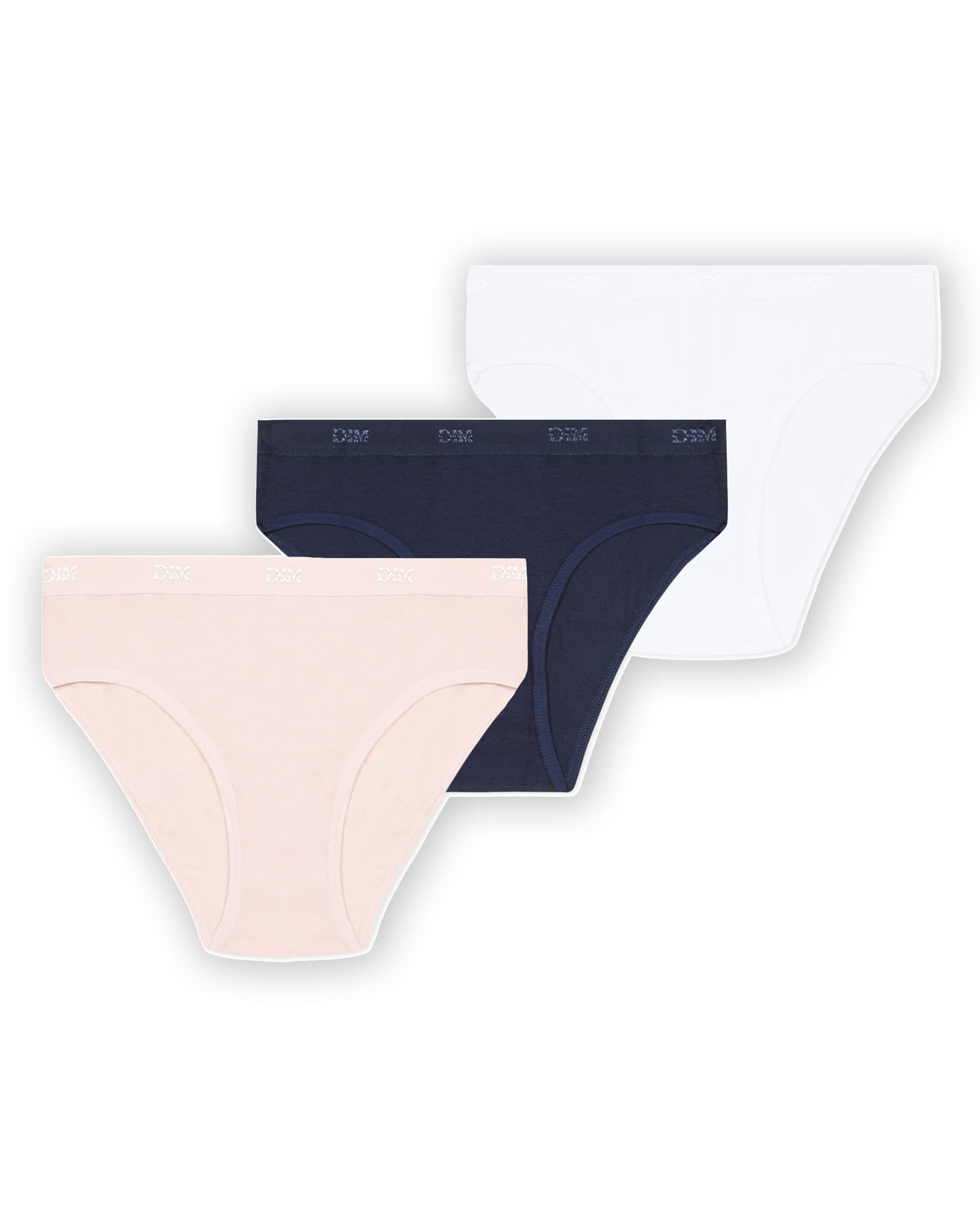 Dim Les Pockets Ecodim slip bambina cotone x3 colorati