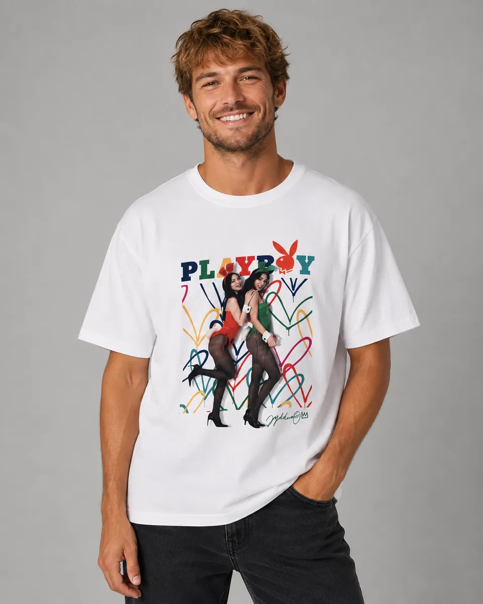 Playboy Sister Bunny Tee maglietta bianca street-art