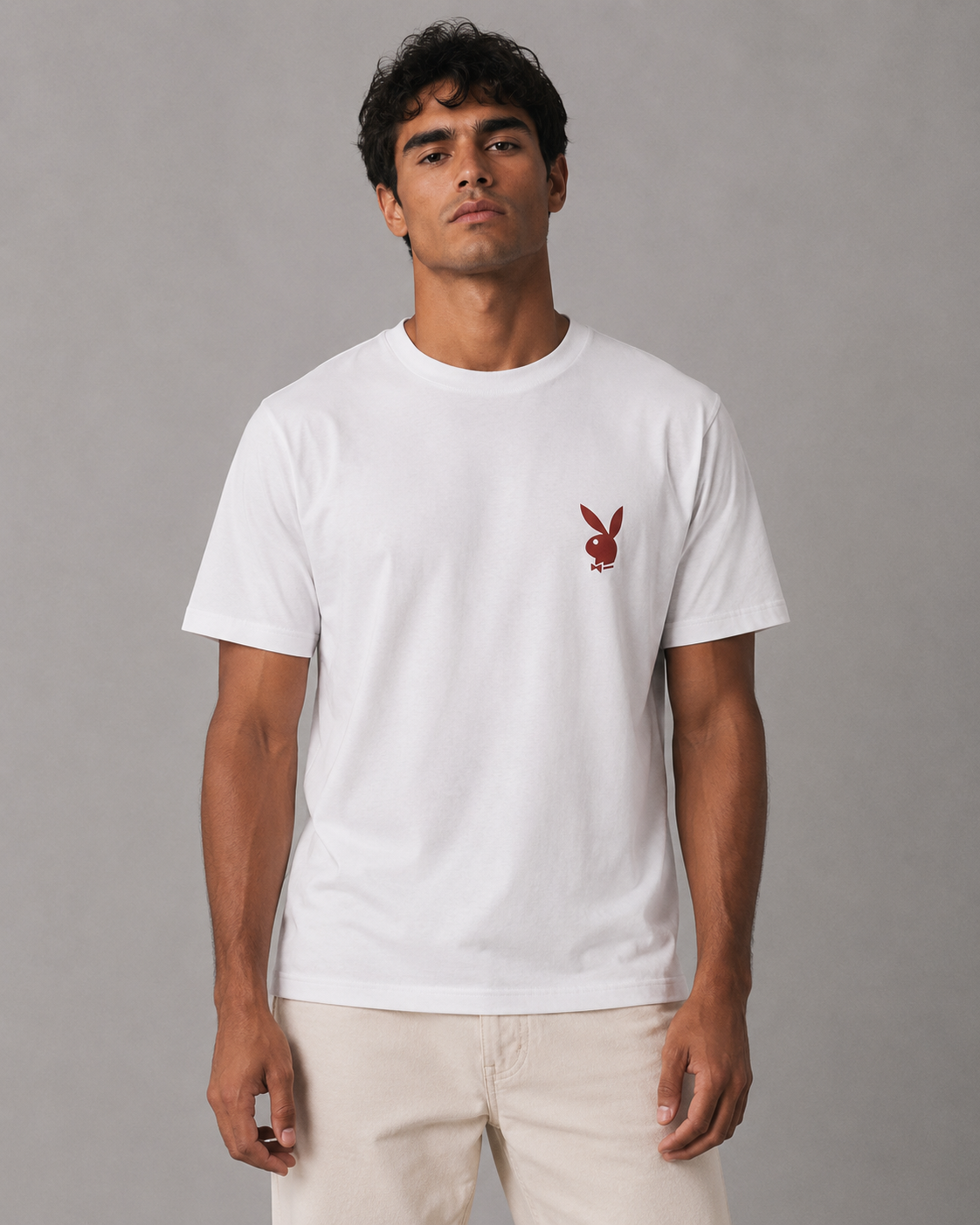 Playboy Janis Cover t-shirt bianca cotone unisex