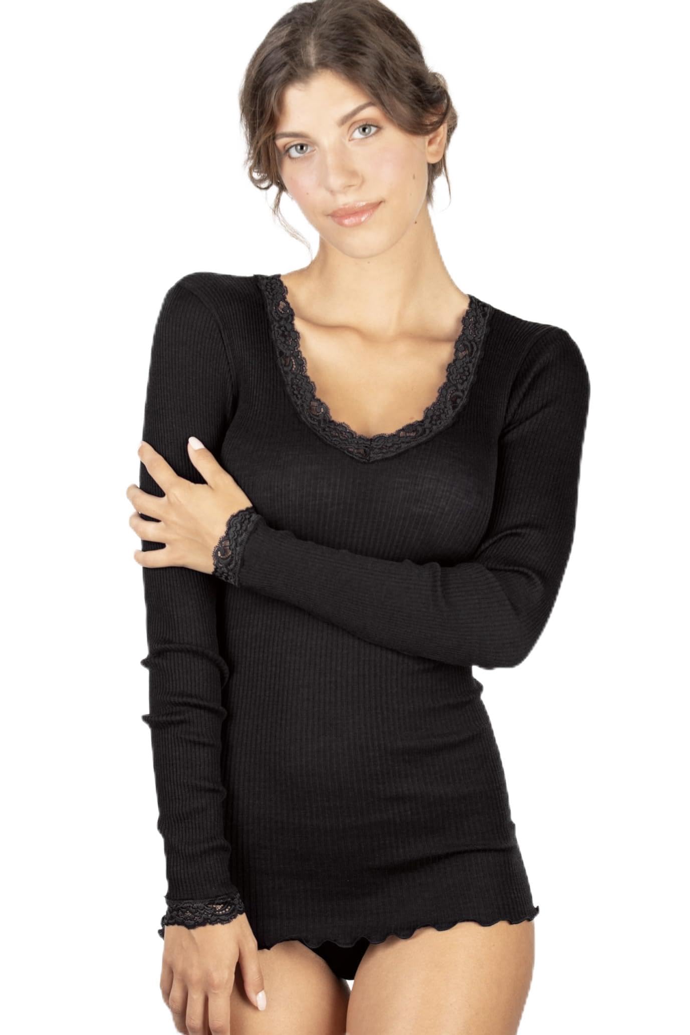 Egi Maglia Donna Lana e Seta Blu Costina Pizzo