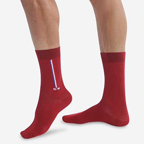 DIM Monsieur Dim calzini uomo cotone bordeaux bandiera