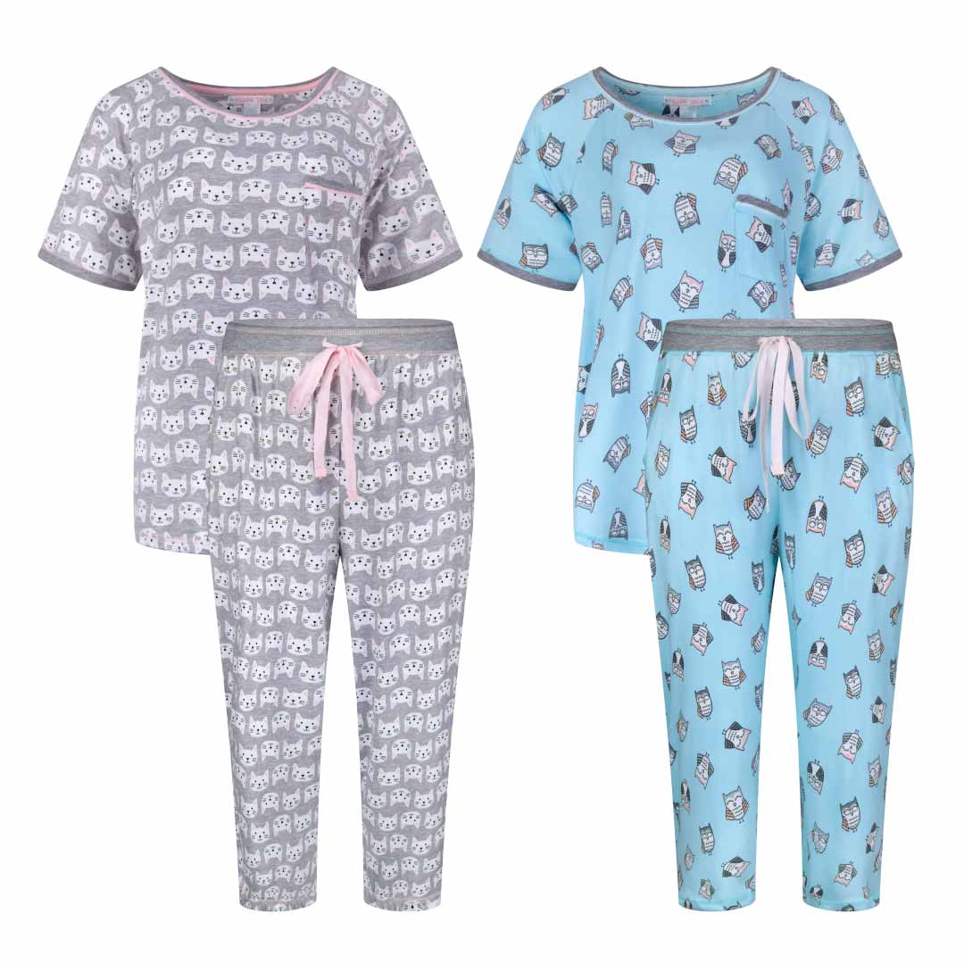 René Rofé Yummy Butter Soft pigiama capri set da 2 morbido