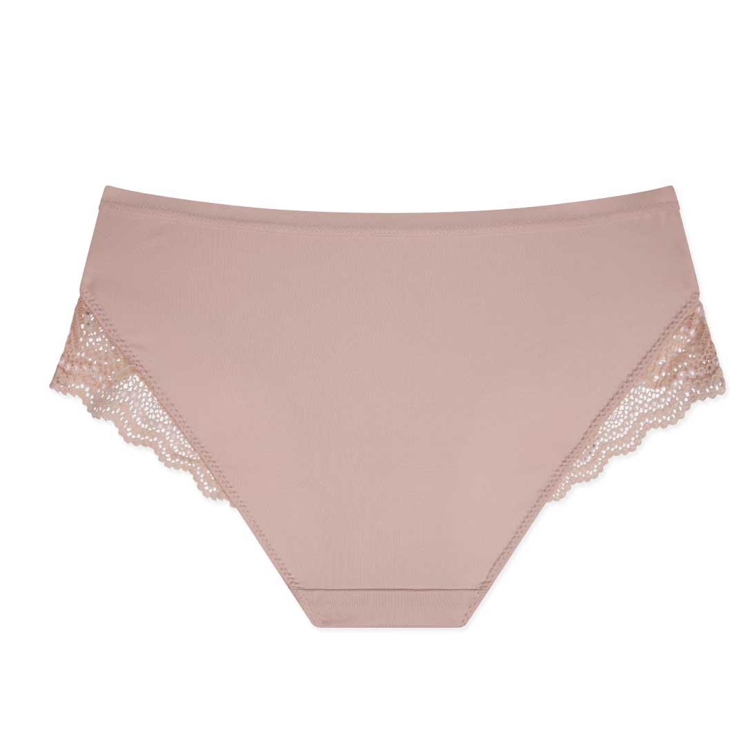 René Rofé Neo Du Jour Laser Cut slip hipster pizzo taupe