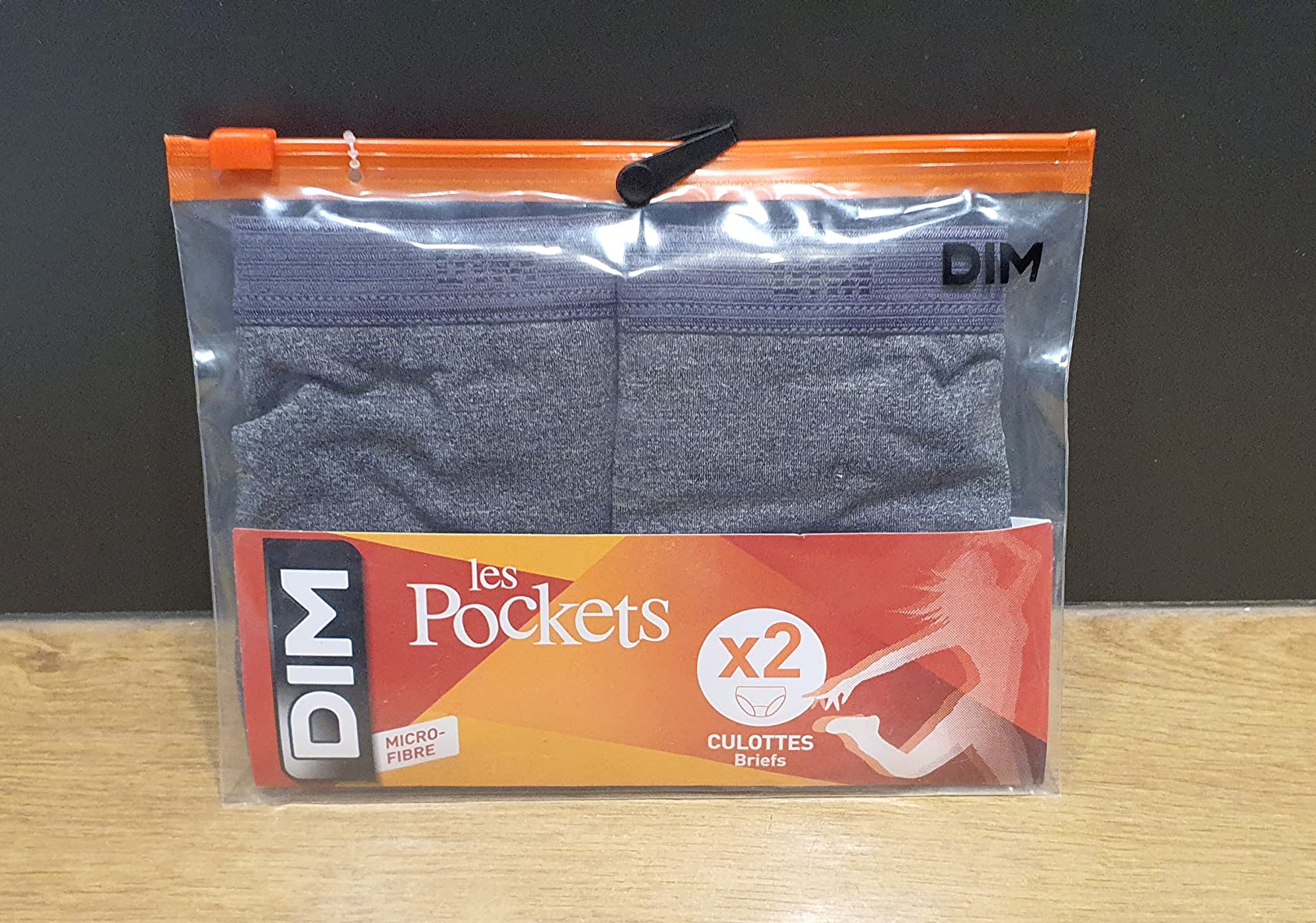DIM Les Pockets slip bambina microfibra x2