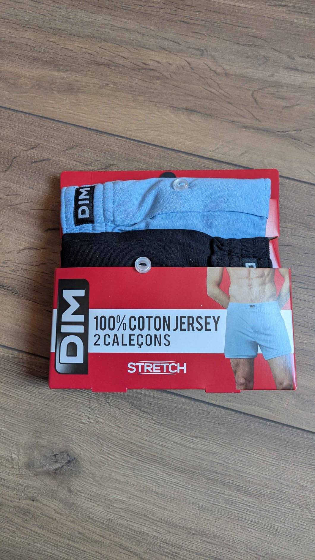 DIM Boxer Uomo Cotone x2 Ampio con Bottoni