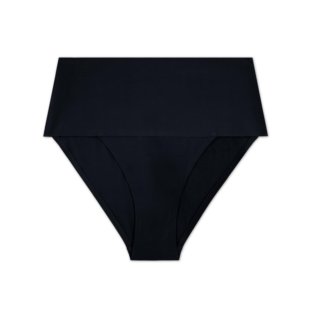 René Rofé Shaping Bikini slip modellante 3 pezzi nero rosa marrone