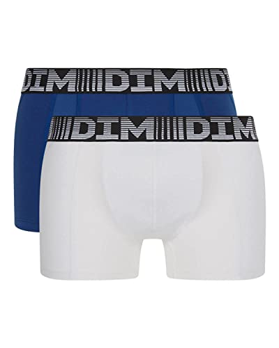 DIM 3D Flex Air Boxer Uomo Cotone L Blu/Bianco x4