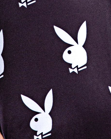 Playboy Slumber Bunny Romper tutina nera pile