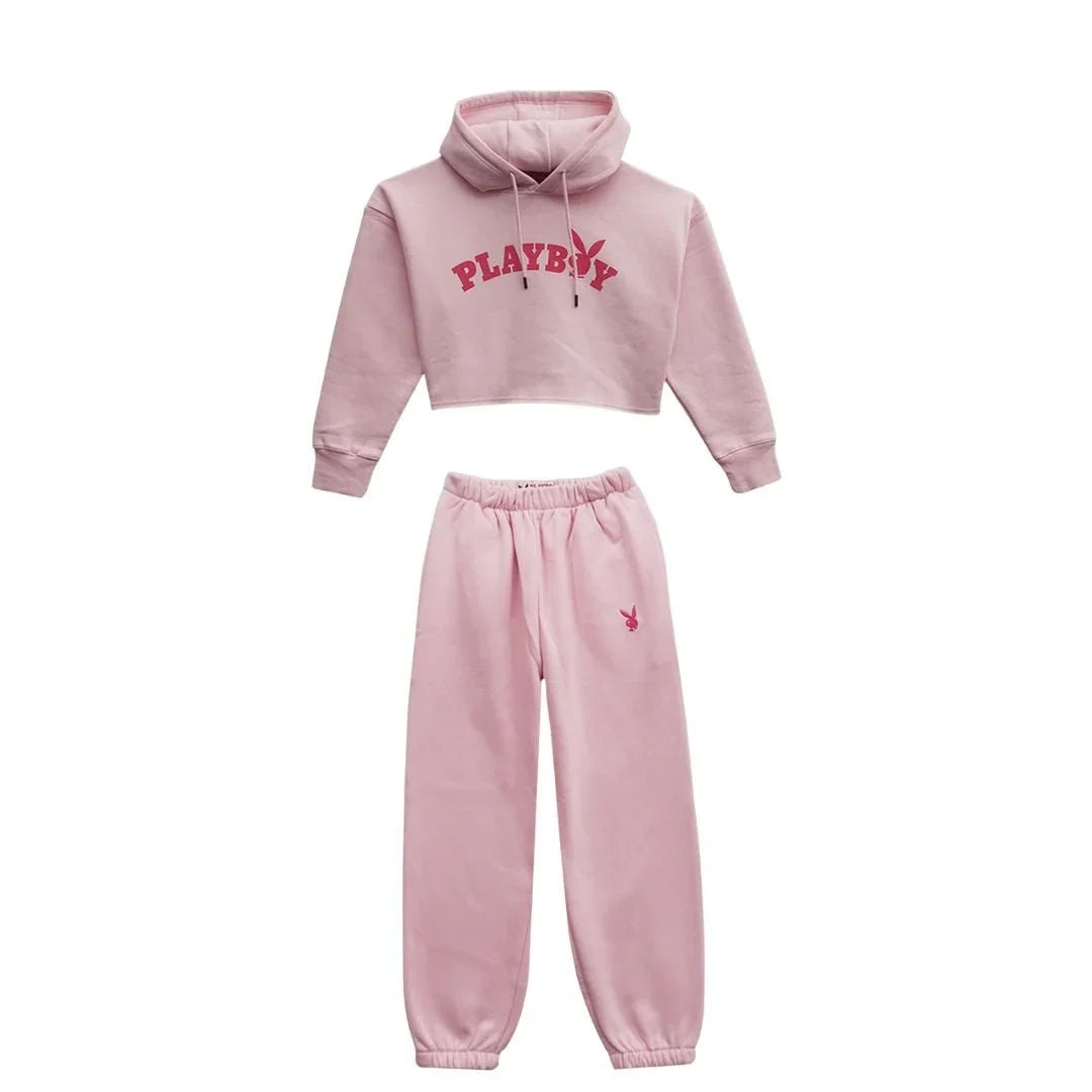 Playboy Logo Cropped Set tuta donna bianca cotone