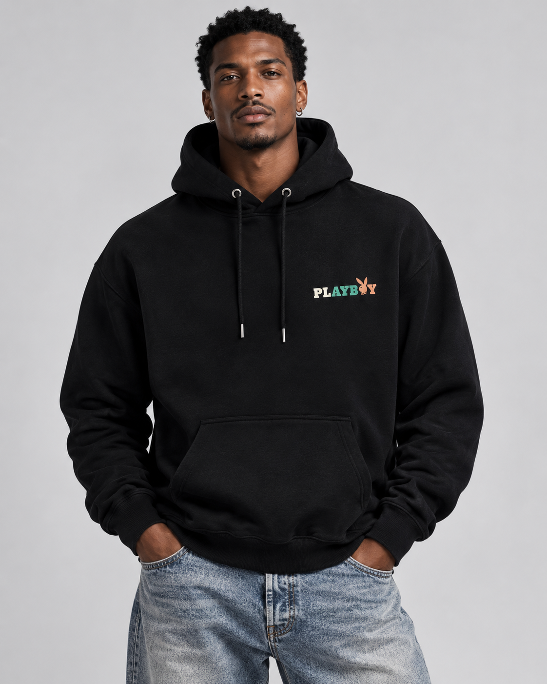 Playboy Jamaica Heat Felpa con Cappuccio Unisex Nera Pile