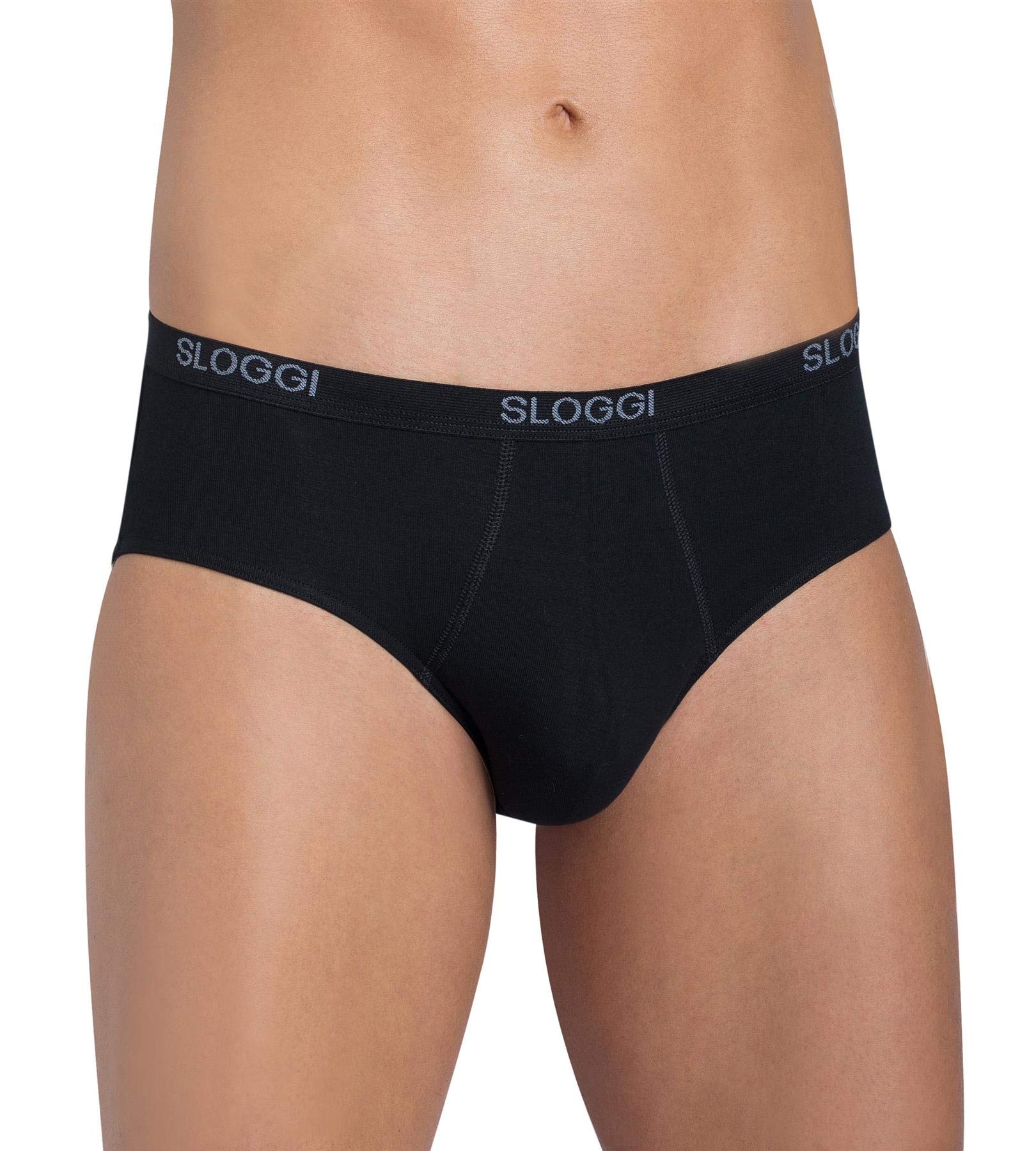 sloggi Basic Midi slip uomo nero cotone