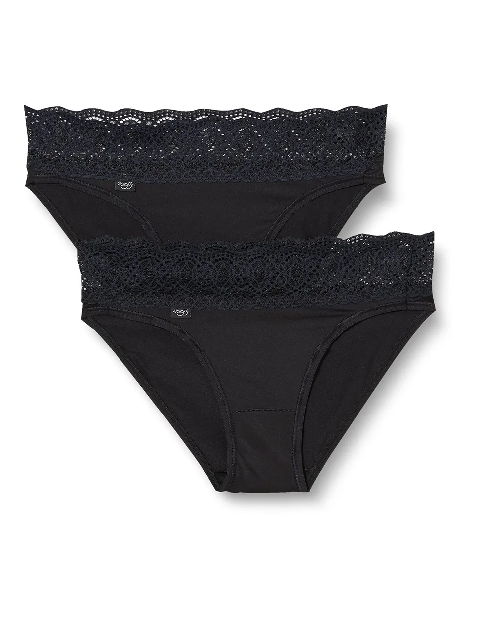 sloggi Pure Sense Luxe Tai C2P mutande S nero x2