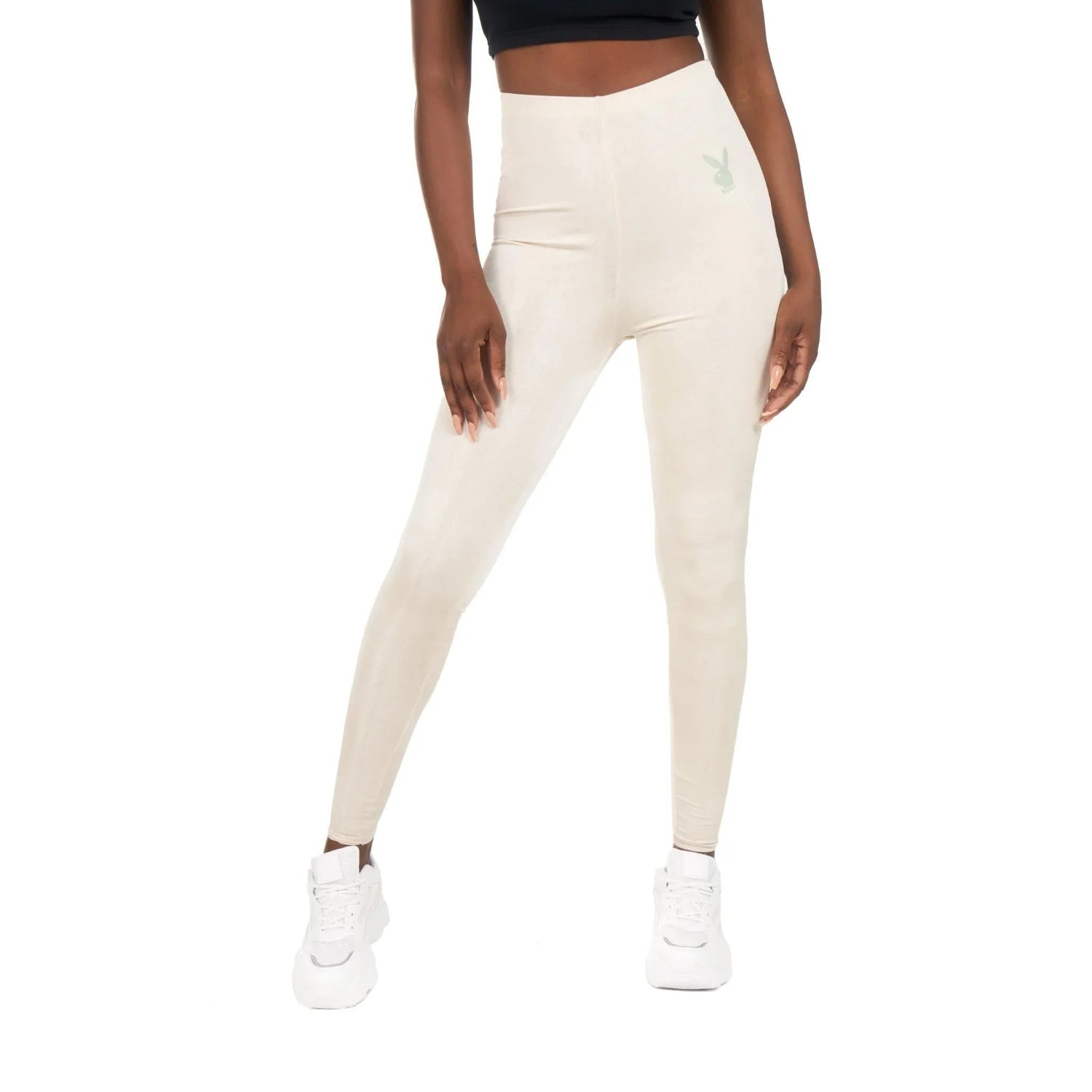 Playboy Lifestyle leggings donna vita alta blu