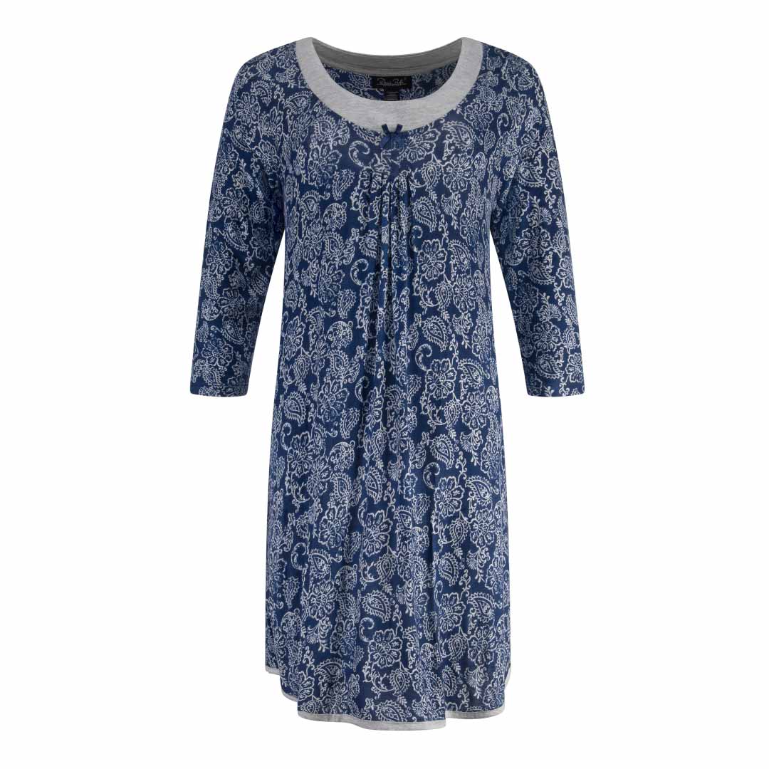 René Rofé Rayon Spandex camicia da notte grigia M morbida