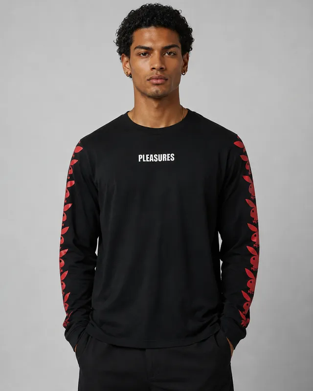 Playboy Pleasures Rabbit Head maglia manica lunga nera