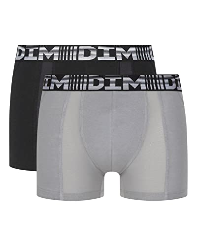 DIM 3D Flex Air Boxer Uomo x2 Traspirante Nero Grigio