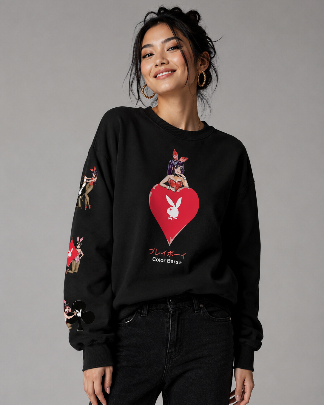 Playboy Ace of Hearts 3.0 Felpa Girocollo Unisex