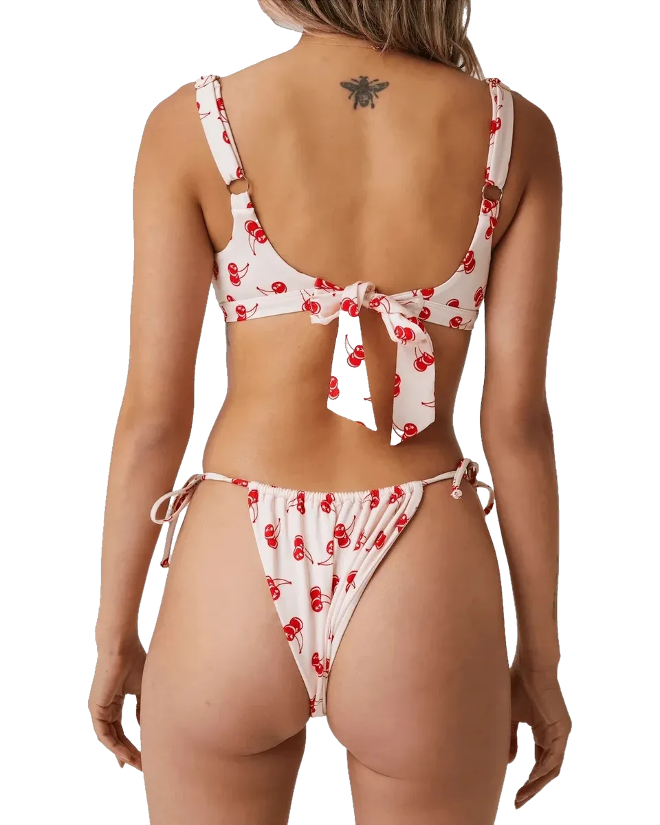 Playboy High Leg Cherry slip bikini sgambato fantasia