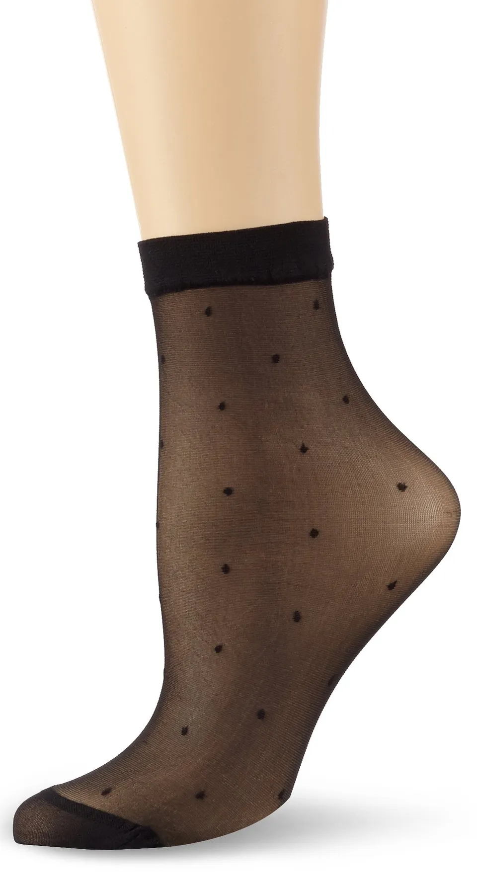 DIM Style Tobillero Plumetis calzini donna neri taglia unica velati