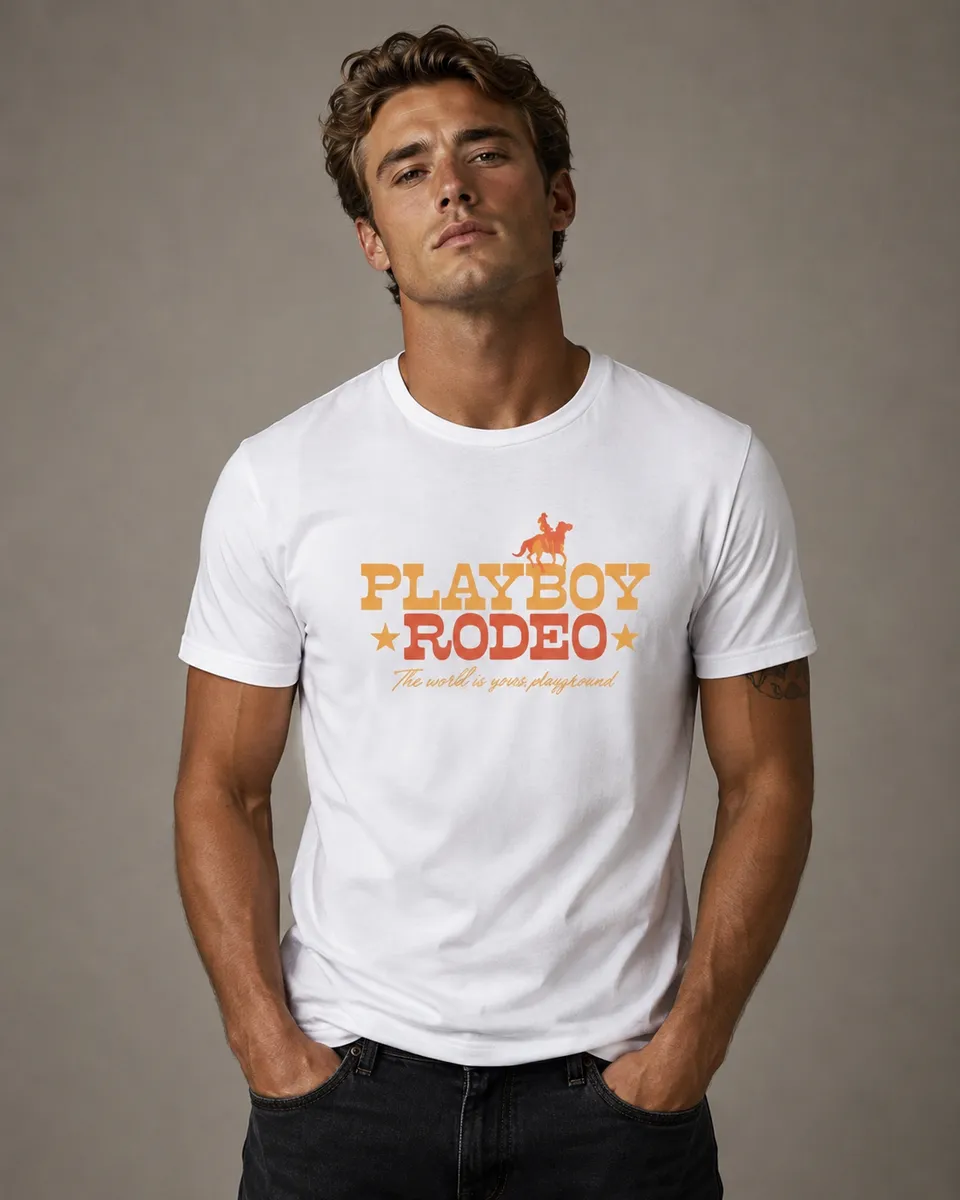 Playboy Rodeo Tee t-shirt cotone bianca