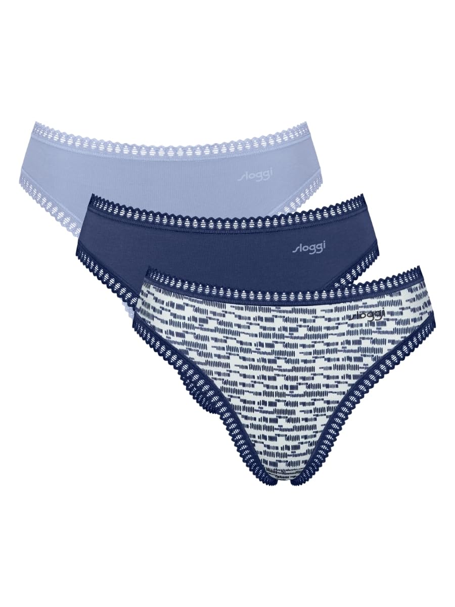 Sloggi Go Crush slip M 3 pezzi blu scuro fantasia