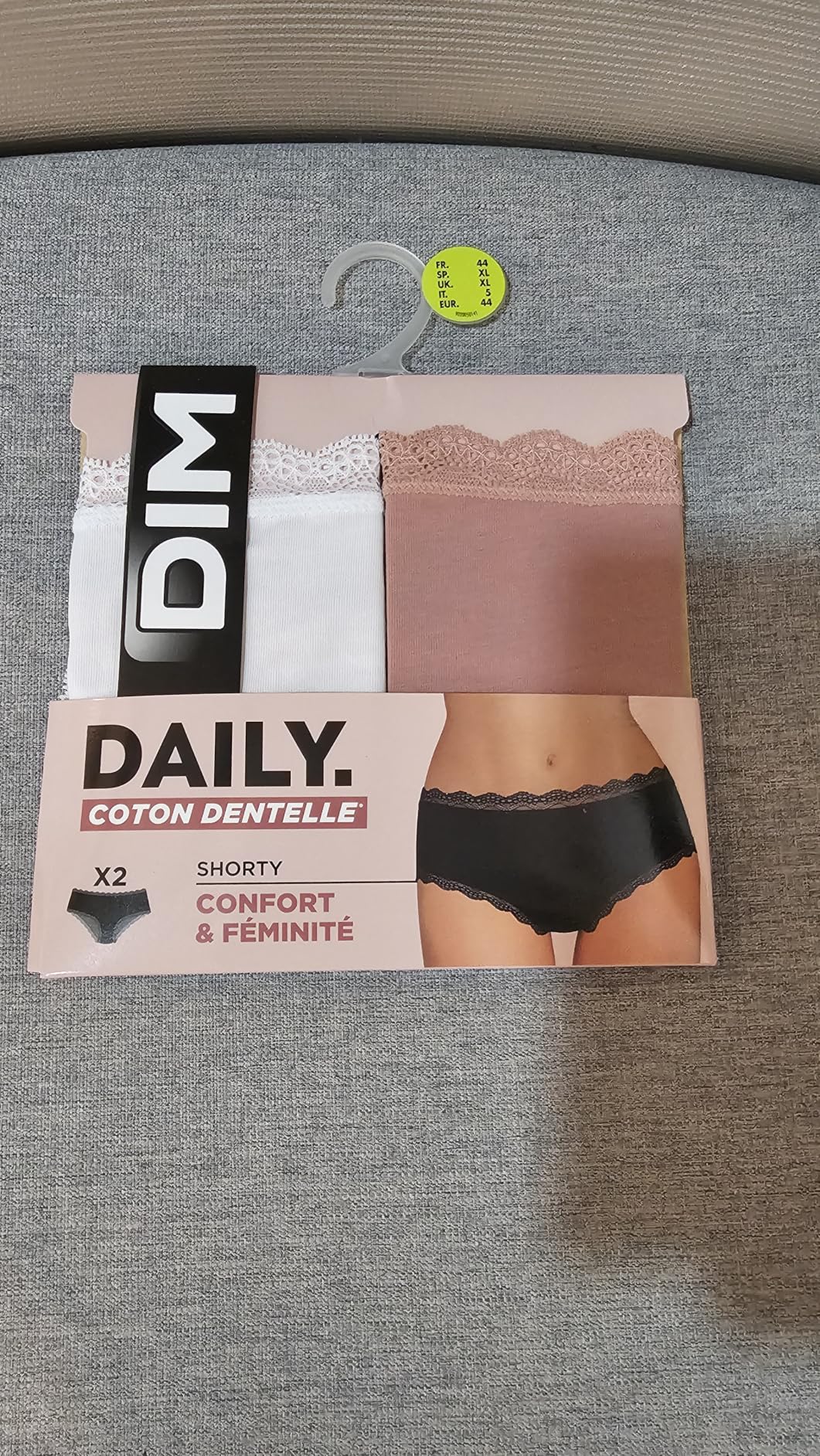 DIM Daily Cotone Pizzo shorty donna set 2 pezzi traspirante