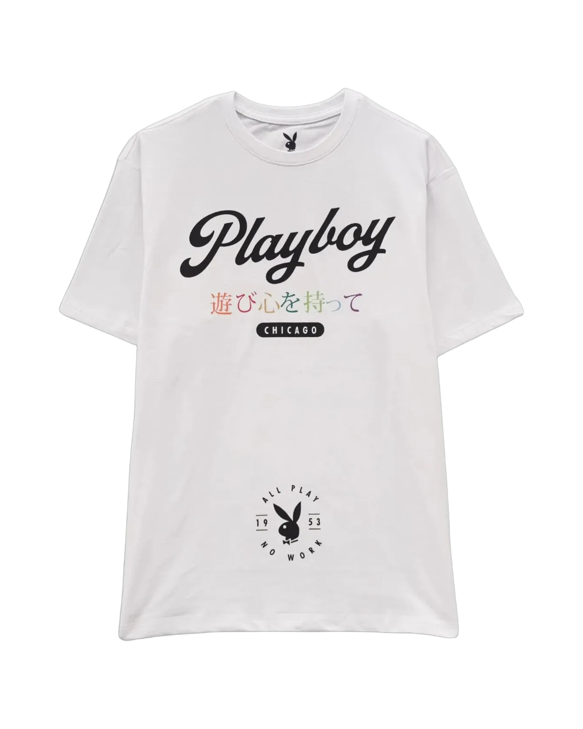 Playboy Chicago t-shirt nera unisex cotone