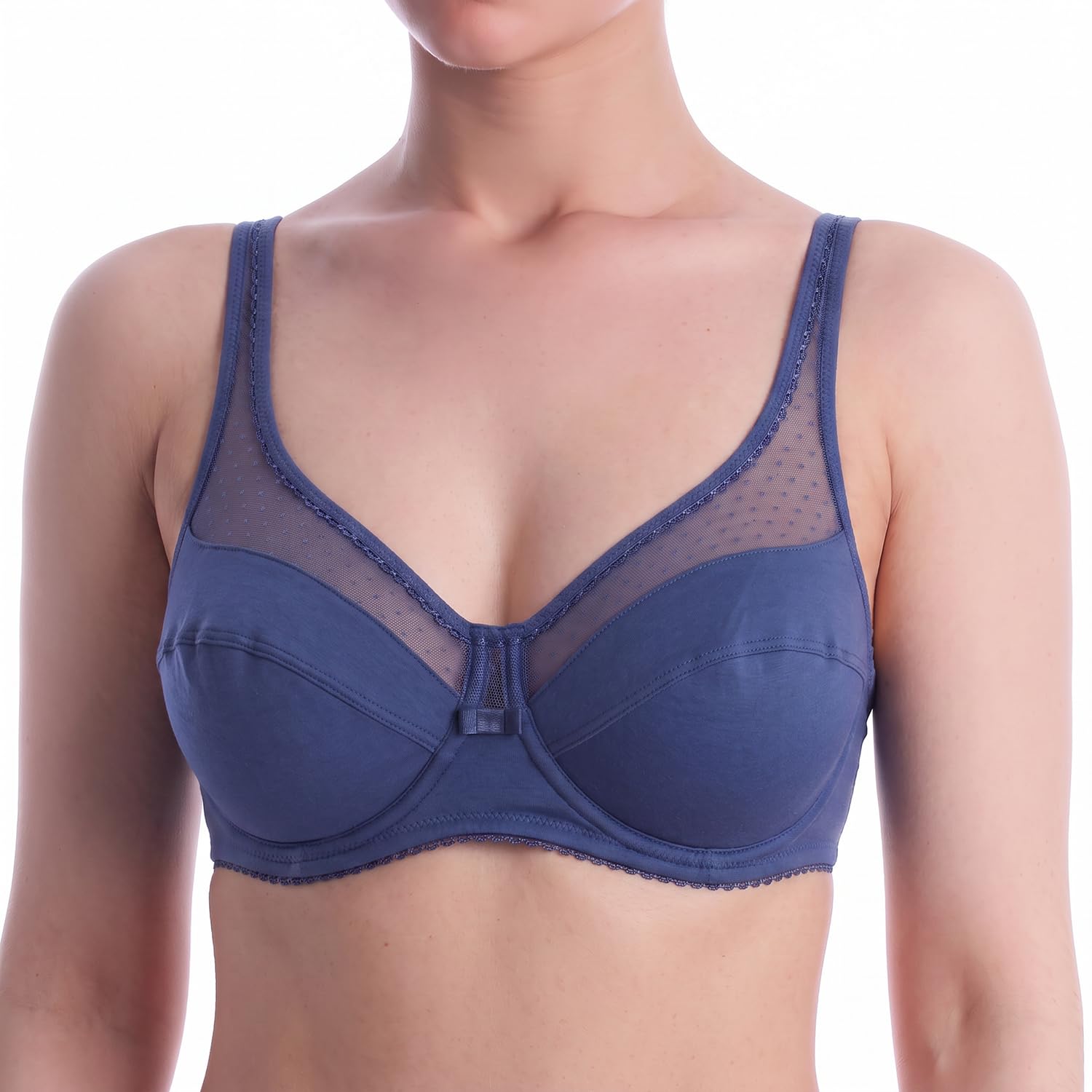 DIM Generous reggiseno cotone bio 5B blu x1