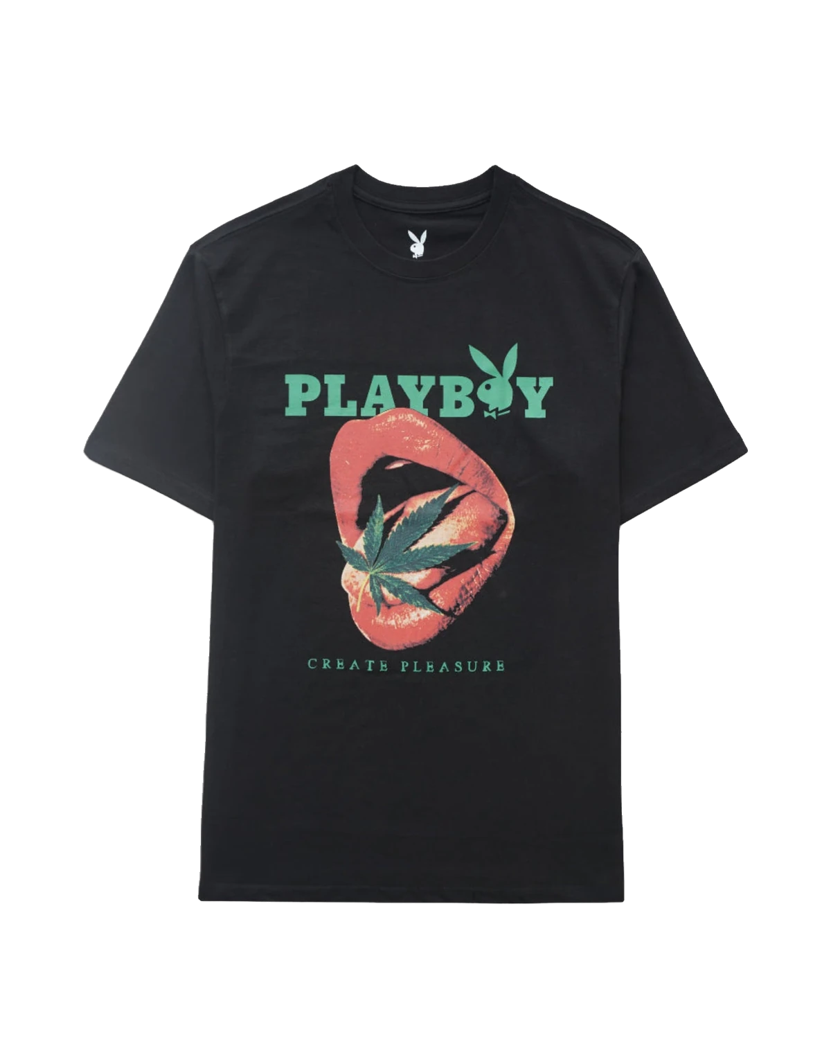 Playboy Create Pleasure T-Shirt Nera in Cotone