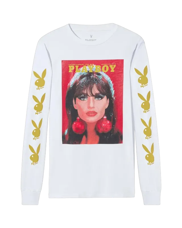 Playboy December 1966 Cover maglia maniche lunghe cotone