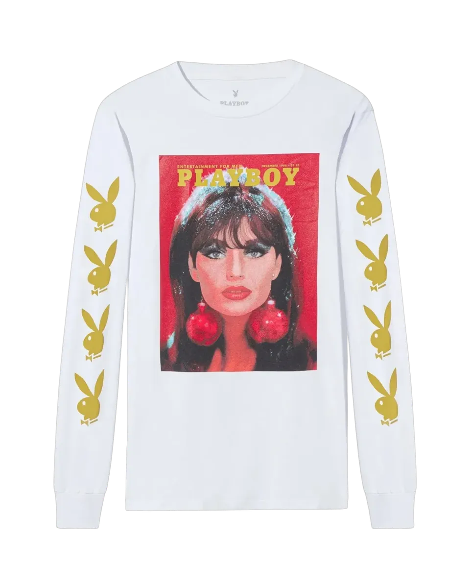 Playboy December 1966 Cover maglia maniche lunghe cotone
