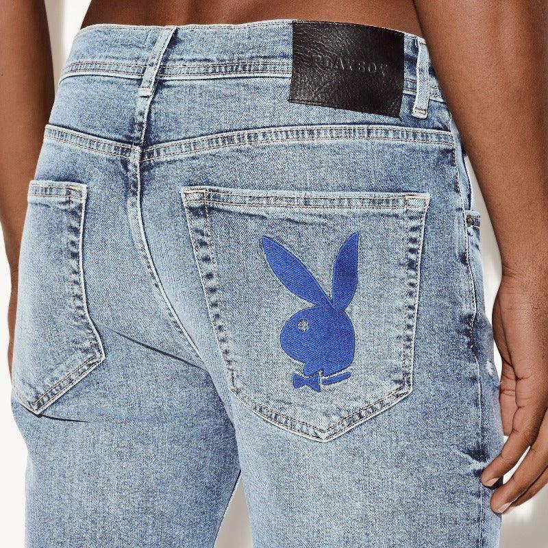 Playboy Skinny Jean jeans light wash destroy