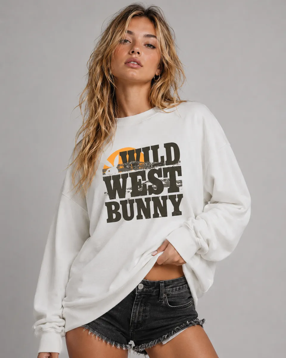 Playboy WW Bunny Felpa Girocollo Unisex in Pile