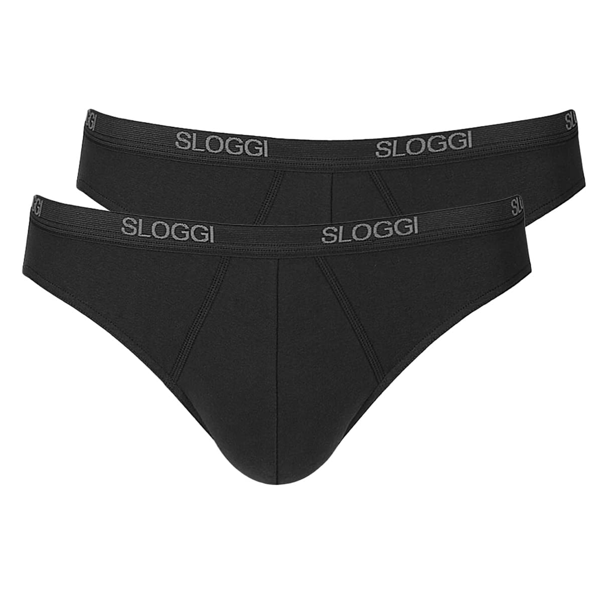 Sloggi Basic Mini 2p slip uomo nero cotone uso quotidiano