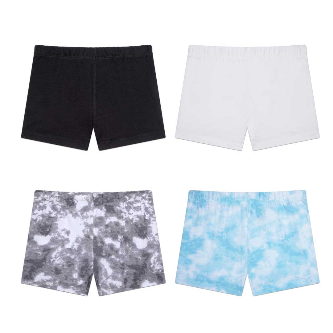 René Rofé Girl's Play Shorts cotone 4 pack elasticizzati